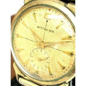 Wittnauer 76/3c Revue Mens Watch Vintage 32mm Swiss Manual Wind FOR REPAIR PARTS